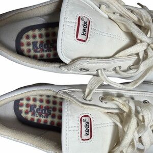 Keds Off-White Canvas Lace-Up Sneakers